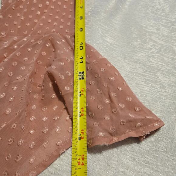 Band of Gypsies Petal Pink Bell Sleeve Cottagecore Boho chic Fairycore Coquette - Picture 8 of 9